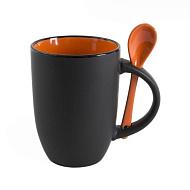 Чашка BERTINA с ложечкой 380 мл Чашки заказать с нанесением логотипов у Uson